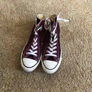 Maroon High Top Converse